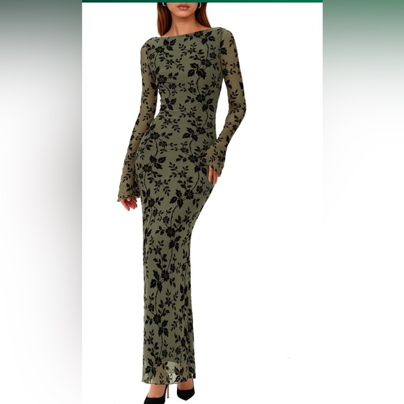 None Dresses & Skirts - 🆕Elegant Floral Long Sleeve Dress